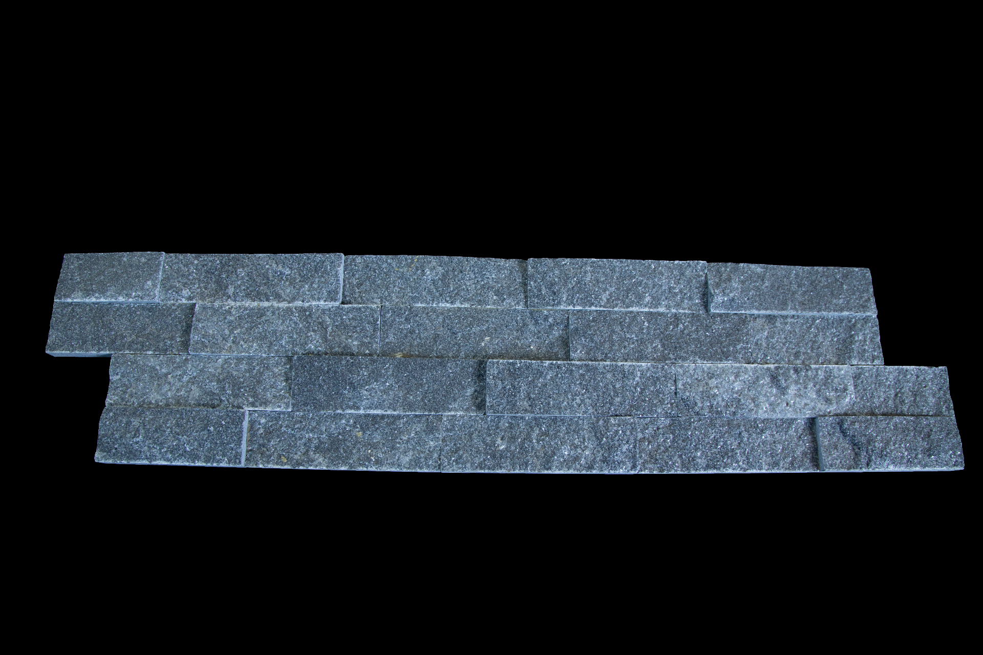 Cosmic Black Stacked Stone Panel detail 2