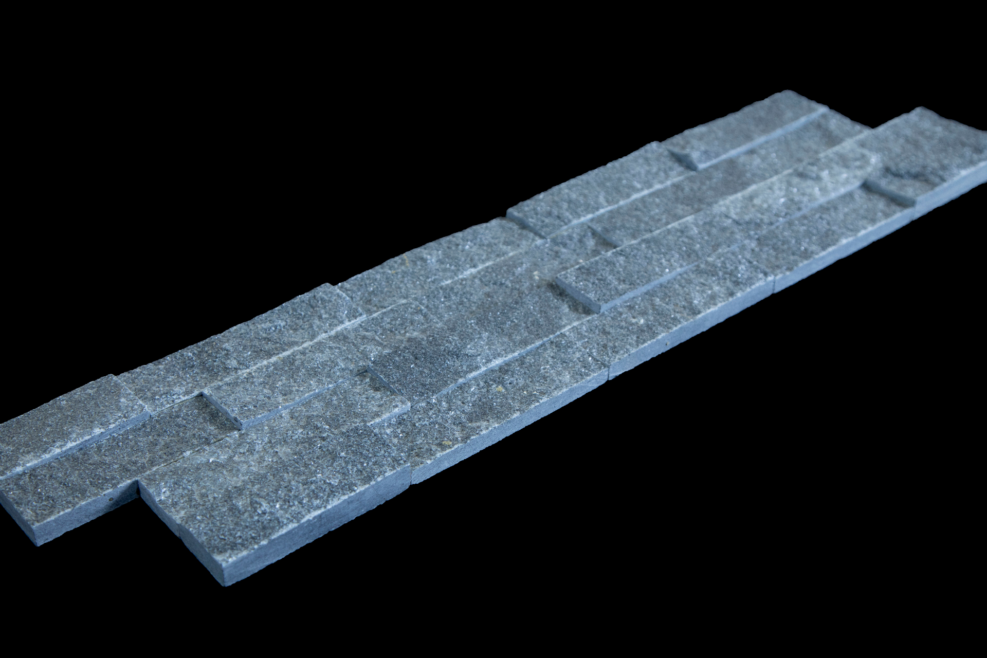 Cosmic Black Stacked Stone Panel detail 3
