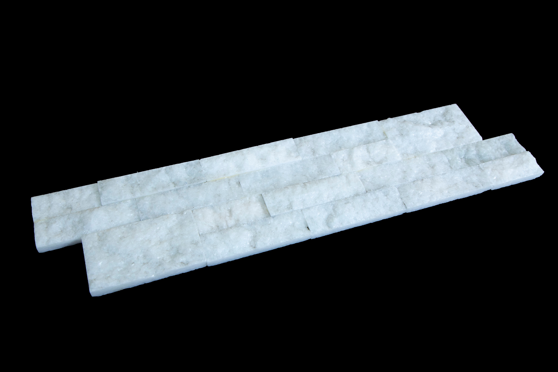 Crystal White Stacked Stone Panel